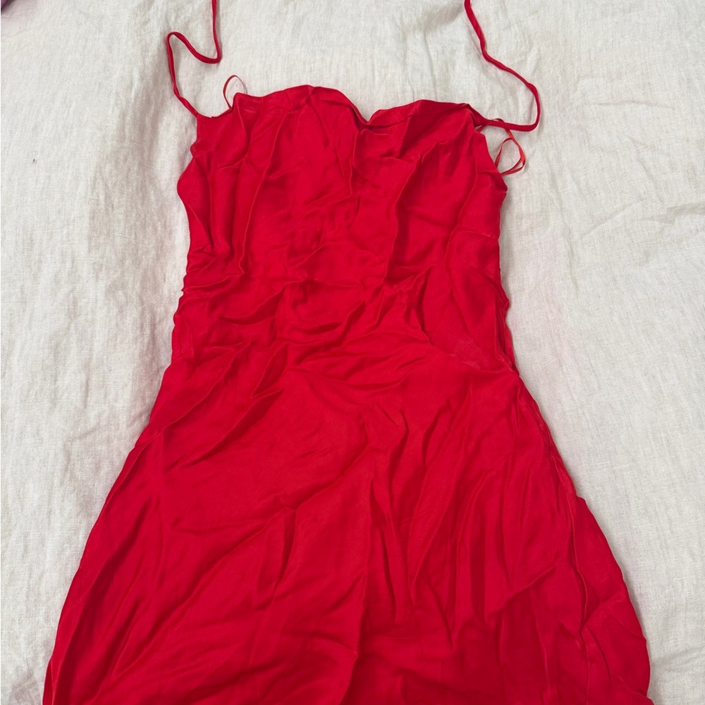 Zara Red Backless Dress